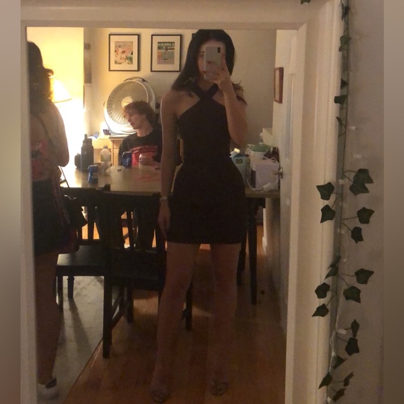 Aritzia Babaton Sculpt Knit Criss Cross Dress in Coffee Bean XS - Picture 5 of 6